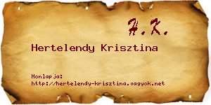 Hertelendy Krisztina névjegykártya