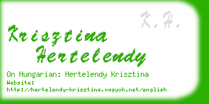 krisztina hertelendy business card